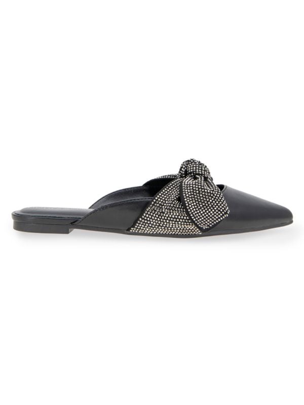 Kandy-2 Embellished Bow Faux Leather Mules BCBGeneration