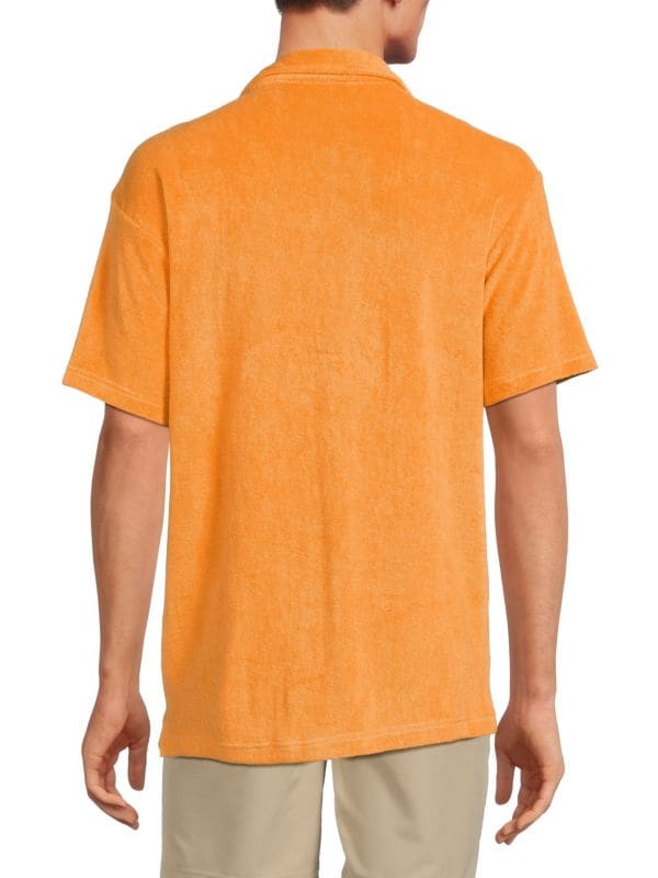 Terry Cloth Camp Shirt Hedge