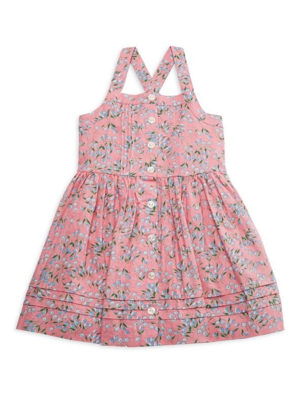 Little Girl's Floral Linen-Blend Dress Ralph Lauren