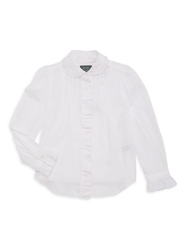 Girl's Ruffle Peterpan Collar Blouse Ralph Lauren