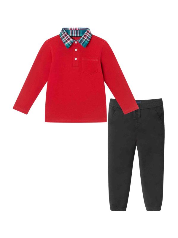 Little Boy's & Boy's 2-Piece Polo & Pants Set Andy & Evan