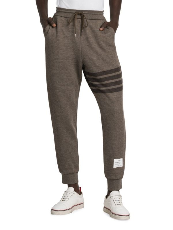 4 Bar Striped Wool Sweatpants Thom Browne