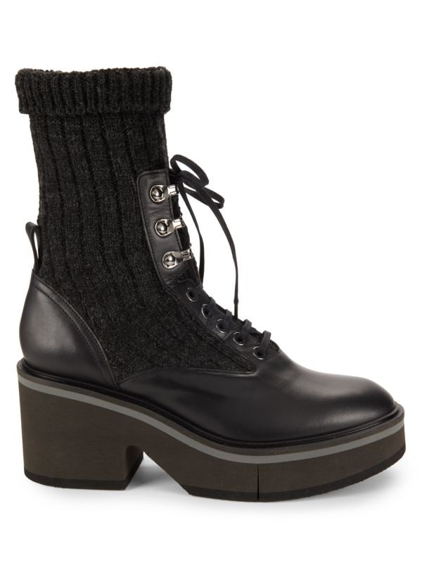 Ancel Block Heel Lug-Sole Boots Clergerie