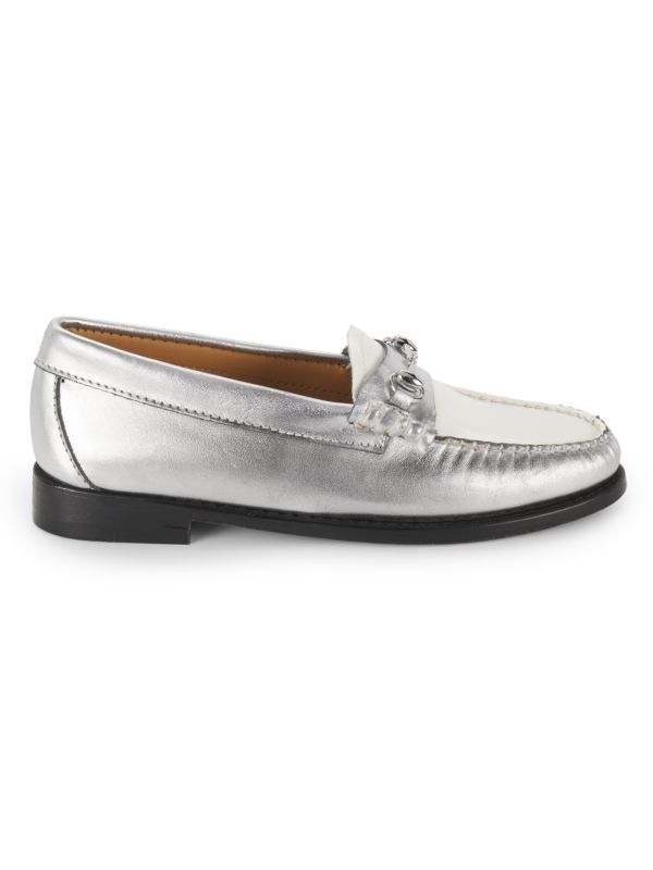 Lianna Metallic Leather Bit Loafers G.H. Bass