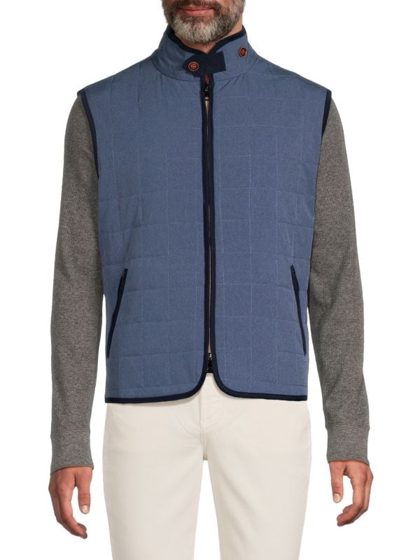 Mockneck Quilted Vest Luchiano Visconti