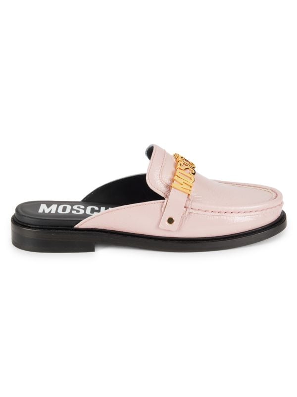 25MM Logo Leather Mules Moschino