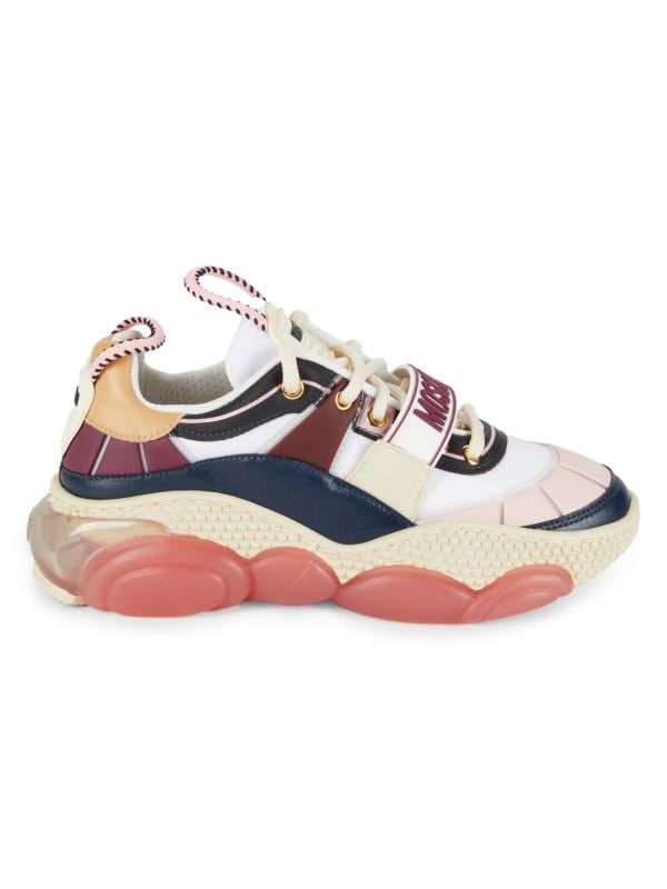 Teddy Colorblock Platform Sneakers Moschino