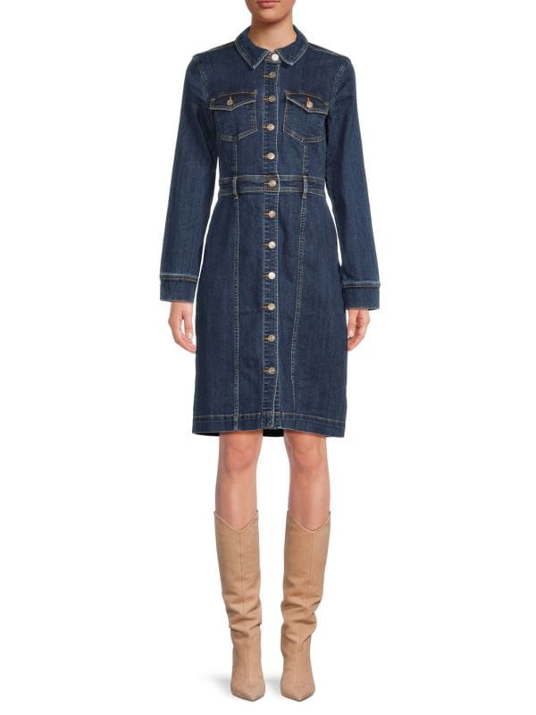 Washed Mini Denim Shirtdress 7 For All Mankind