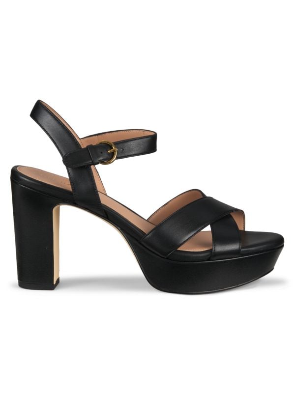 Riannon Leather Platform Sandals Cole Haan