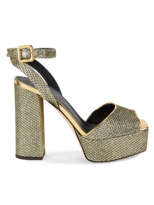 114MM Privilegio Glitter Textured Sandals Giuseppe Zanotti