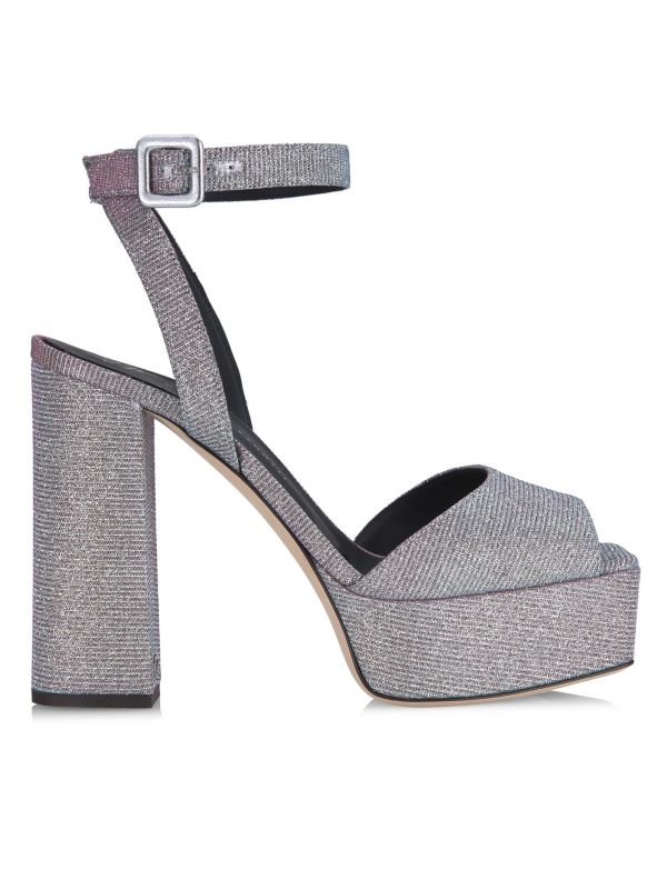 Blasvegas 120 Metallic Grosgrain Platform Sandals Giuseppe Zanotti