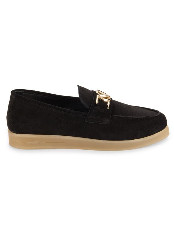 Lea Logo Suede Bit Loafers Valentino By Mario Valentino