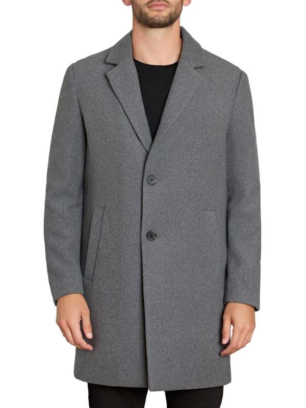 Single Breasted Wool Blend Top Coat Sam Edelman