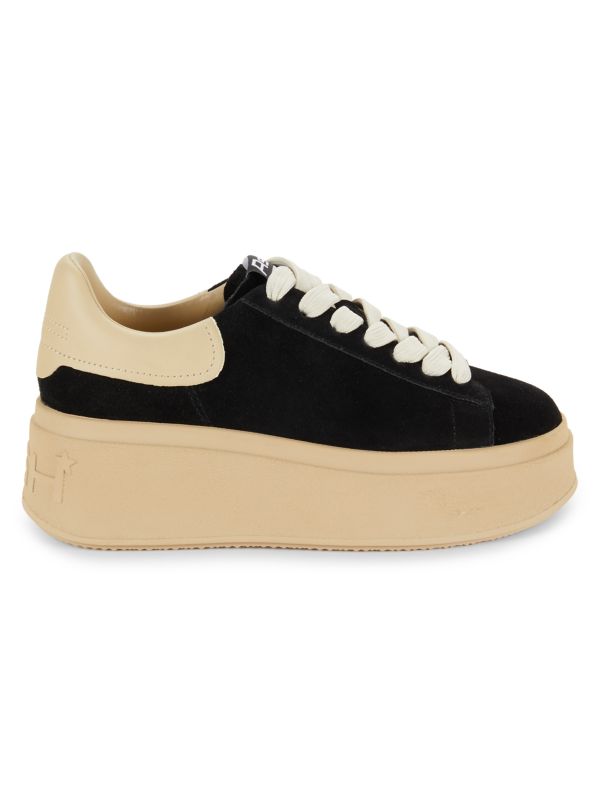 Move S Suede & Leather Low Top Platform Sneakers Ash