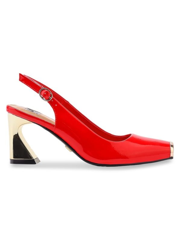 Loraine Curved Heel Slingback Pumps Ninety Union