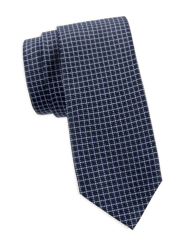 Checked Silk Tie Saks Fifth Avenue