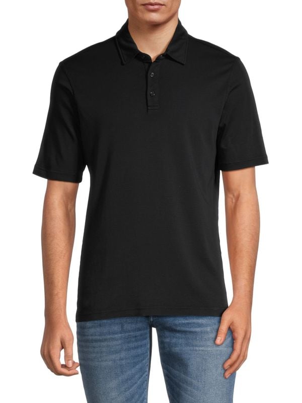 Slim-Fit Solid Polo Saks Fifth Avenue