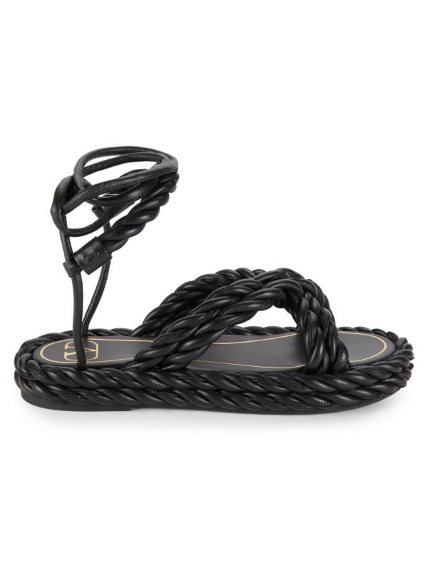 Twisted Leather Sandals Valentino Garavani