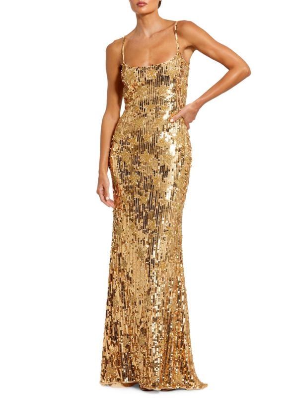 Star Sequin Column Gown Mac Duggal