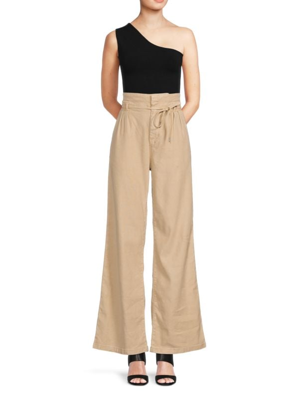 The Josephine Linen Blend Wide Leg Pants Favorite Daughter