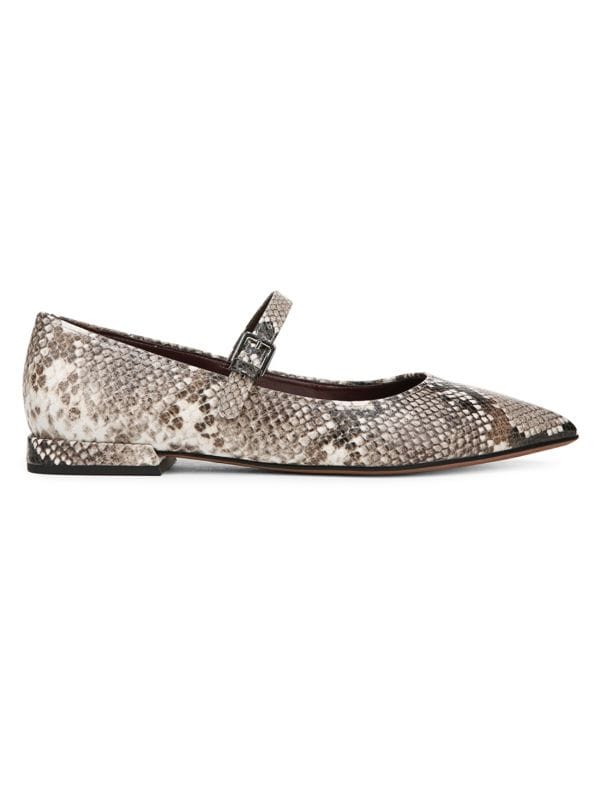 Nalin Python-Embossed Mary Jane Ballet Flats Franco Sarto