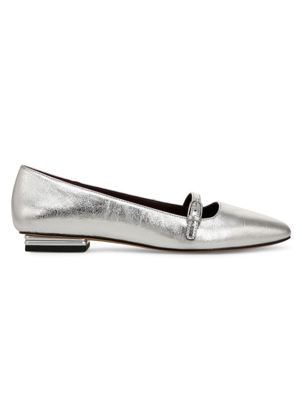 Tayana Metallic Mary Jane Flats Franco Sarto