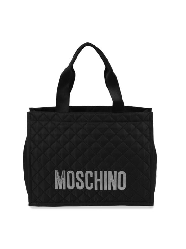 Logo Quilted Tote Moschino