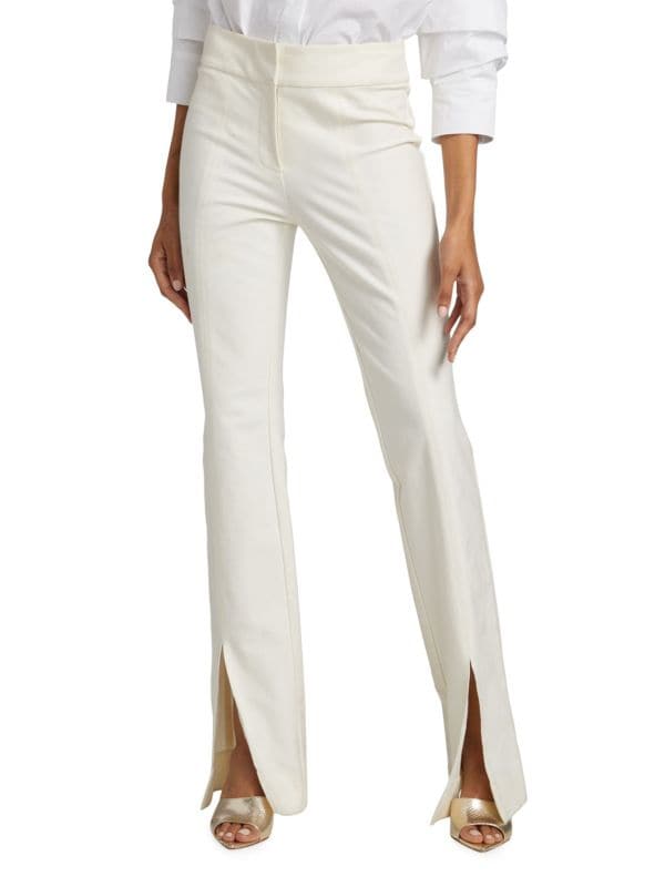 Maeve Slit-Hem Flare Trousers Derek Lam