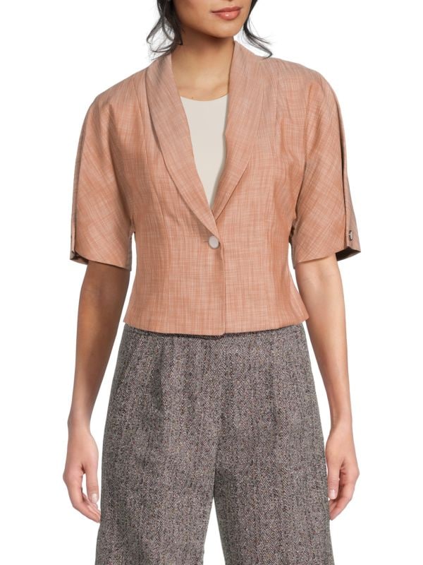 Gabriel Elbow Sleeve Cropped Blazer Derek Lam