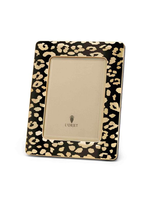 Goldplated Leopard Pattern Photo Frame L'Objet