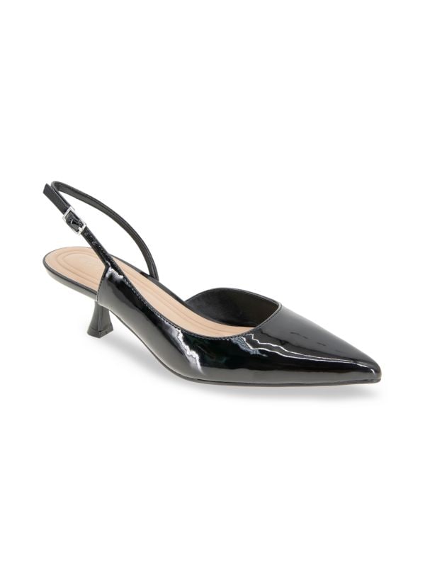 Kittie Slingback Kitten Heel D'Orsay Patent Pumps BCBGeneration