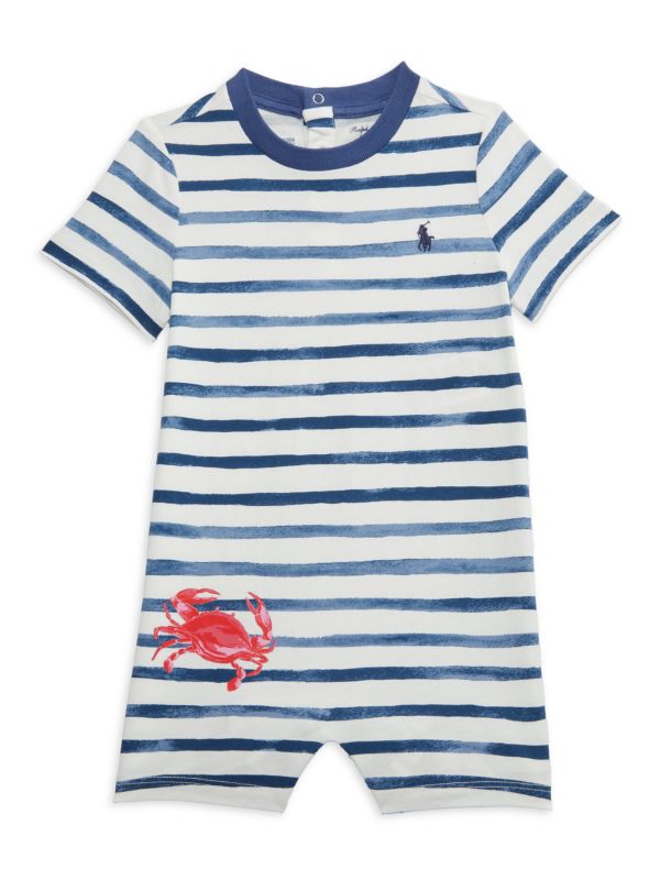 Baby Boy's Crab Striped Playsuit Ralph Lauren