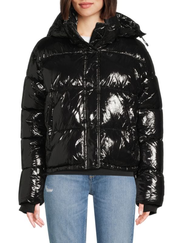 Lexie Lacquer Puffer Jacket Sam.