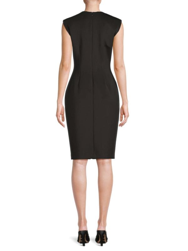 Cutout Sheath Knee Length Dress Calvin Klein