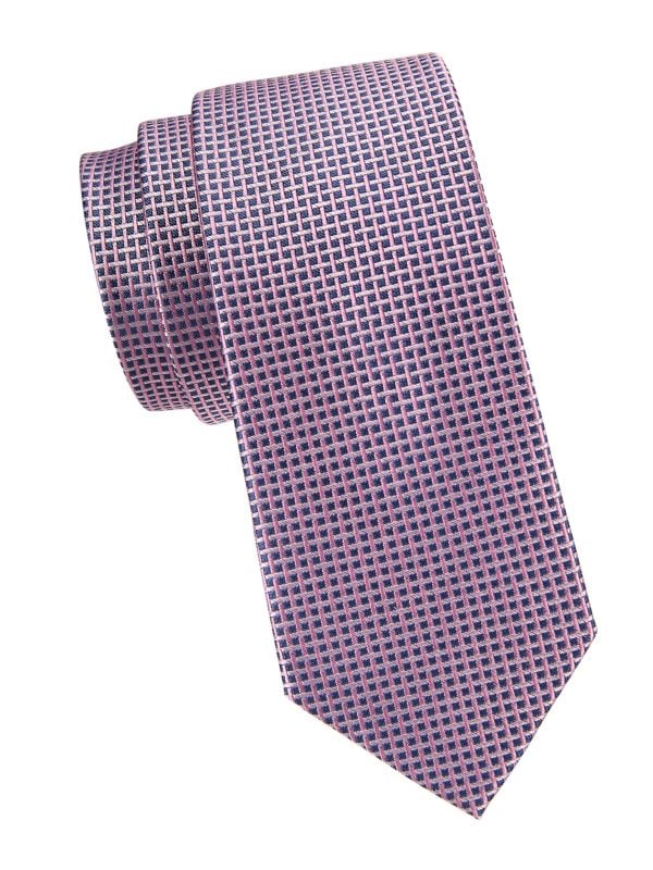 Graph Check Silk Jacquard Tie Saks Fifth Avenue