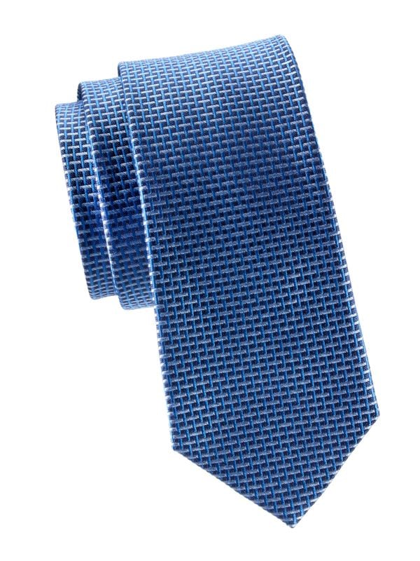 Graph Check Silk Jacquard Tie Saks Fifth Avenue