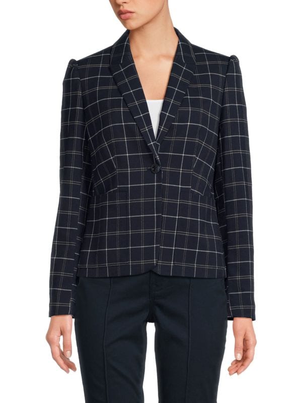 Checked Peak Lapel Blazer Tommy Hilfiger