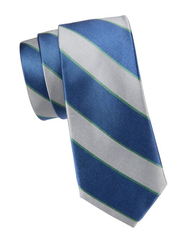 Halo Stripe Silk Tie Ben Sherman