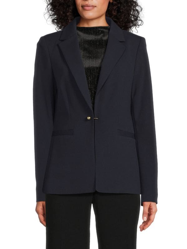 Notch Lapel Blazer Halston