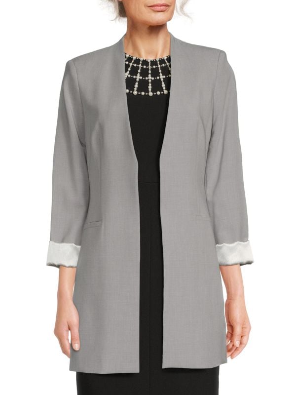 Rolled Cuff Open-Front Jacket Calvin Klein