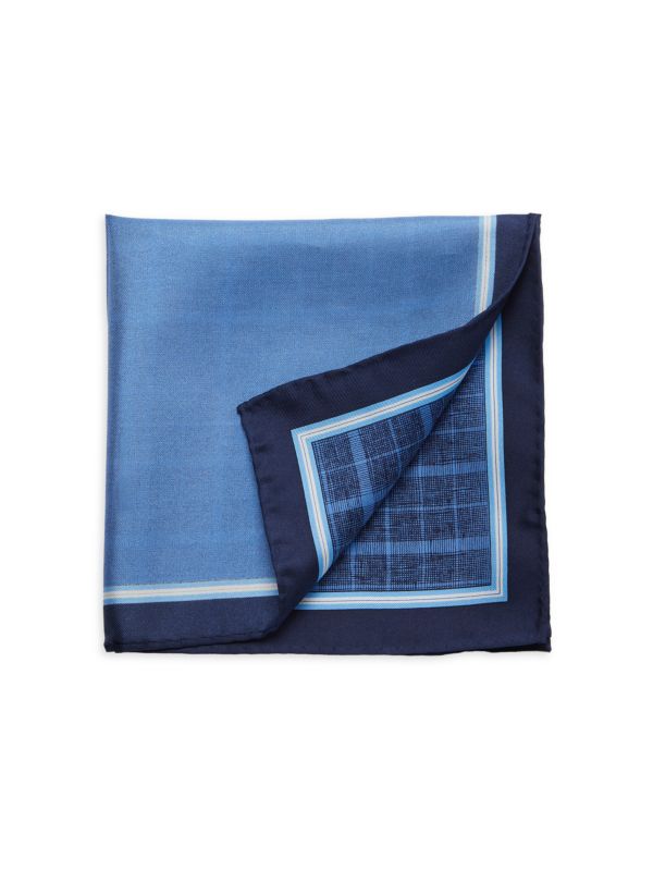 Plaid Silk Pocket Square Saks Fifth Avenue