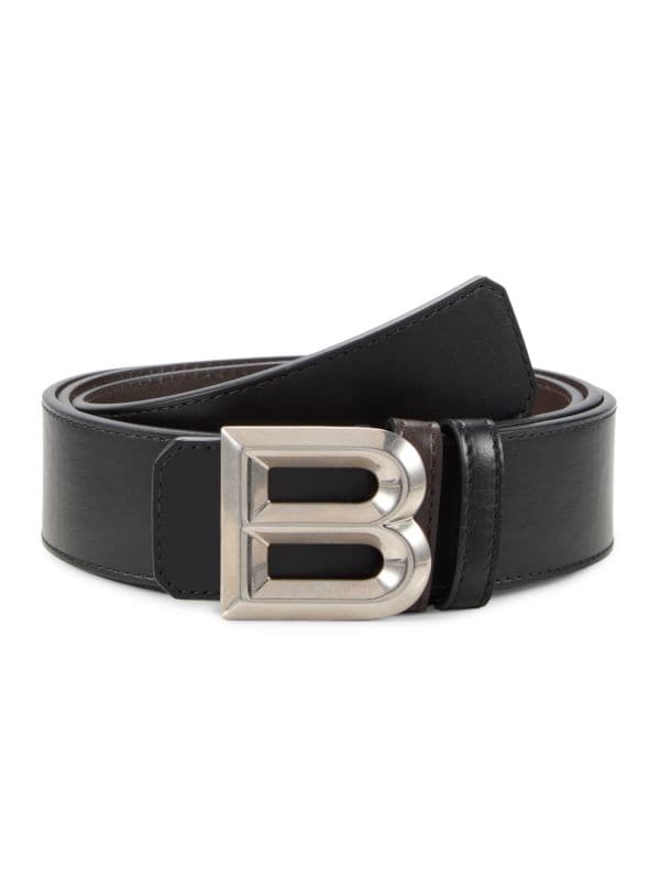 Atelier Logo Leather Reversible Belt Bally