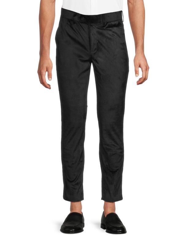 Slim Fit Velvet Dress Pants Tahari