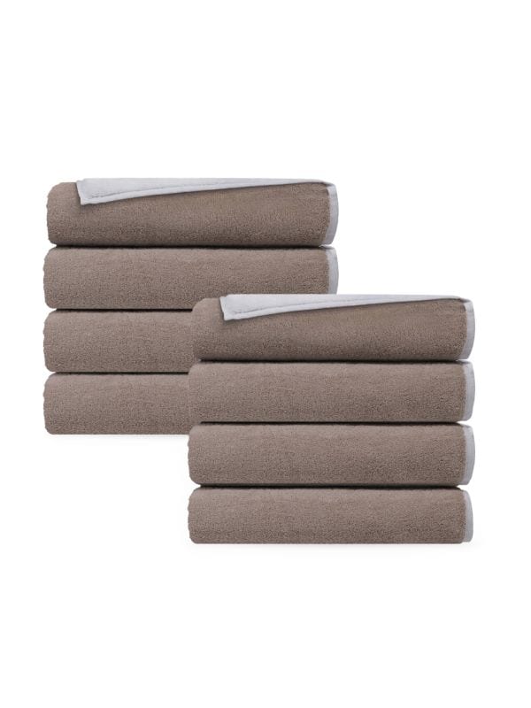 Double Faced 8-Piece Hand Towel Set Depera Home