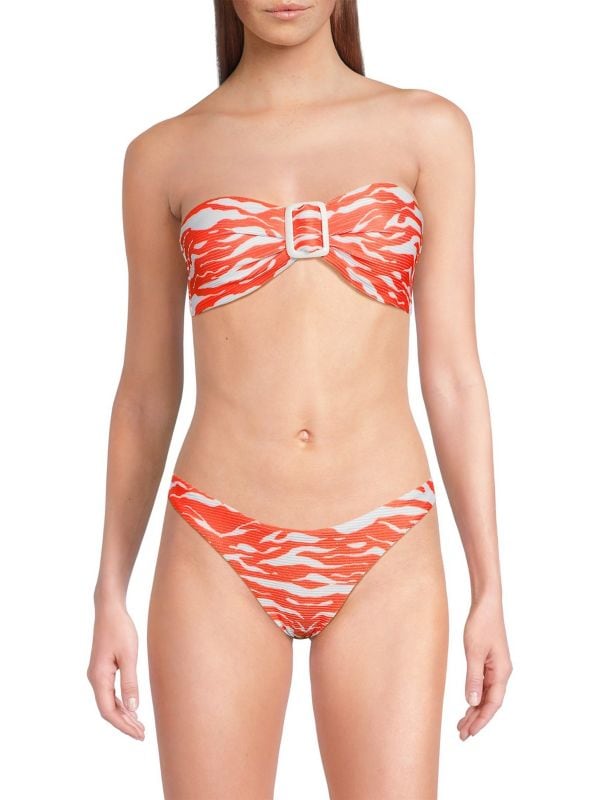 Margot Wild Stripes Bandeau Bikini Top Milly