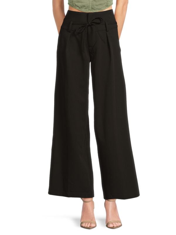 Solid Wide Leg Pants Third Form