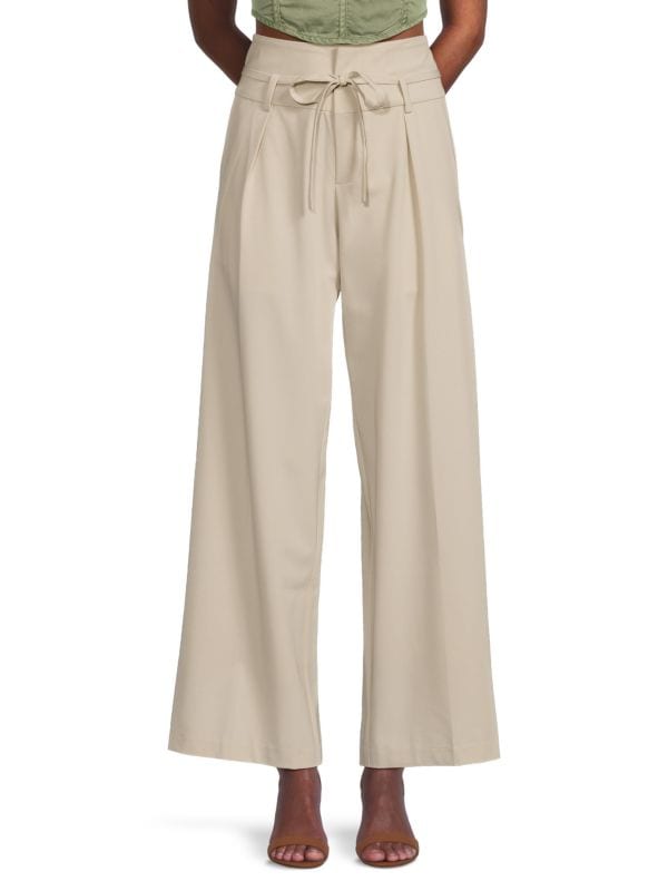 Belted Pleated Wide Leg Pants Third Form