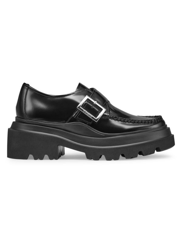 57MM Leather Platform Loafers G.H. Bass