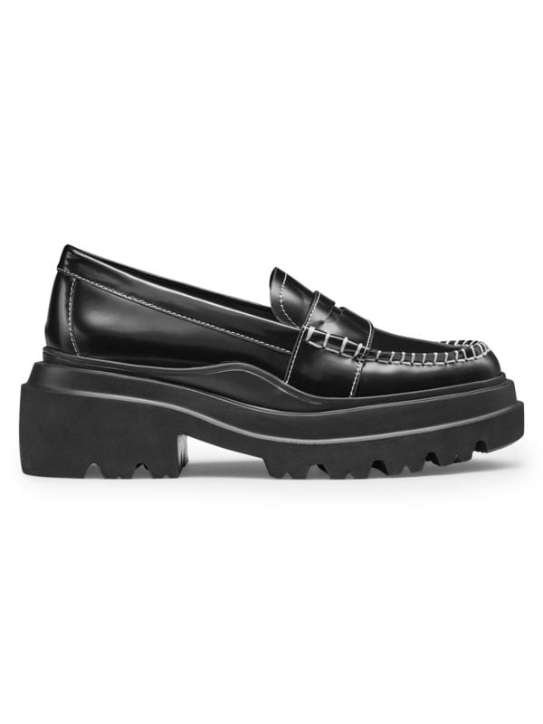 Leather Platform Penny Loafers G.H. Bass