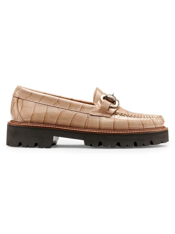 Lianna Croc Embossed Bit Loafers G.H. Bass